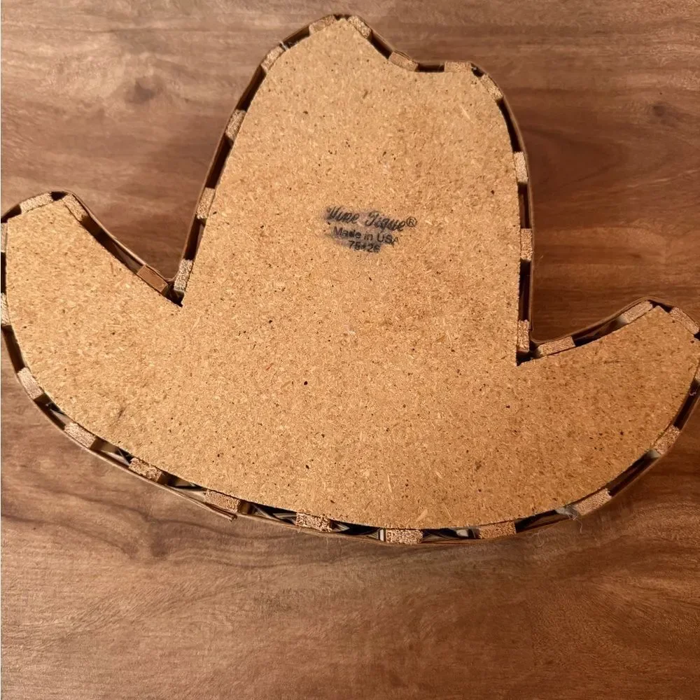 Wicker Serving Tray Cowboy Western by Vine Tique Bamboo Vintage Arby’s Country